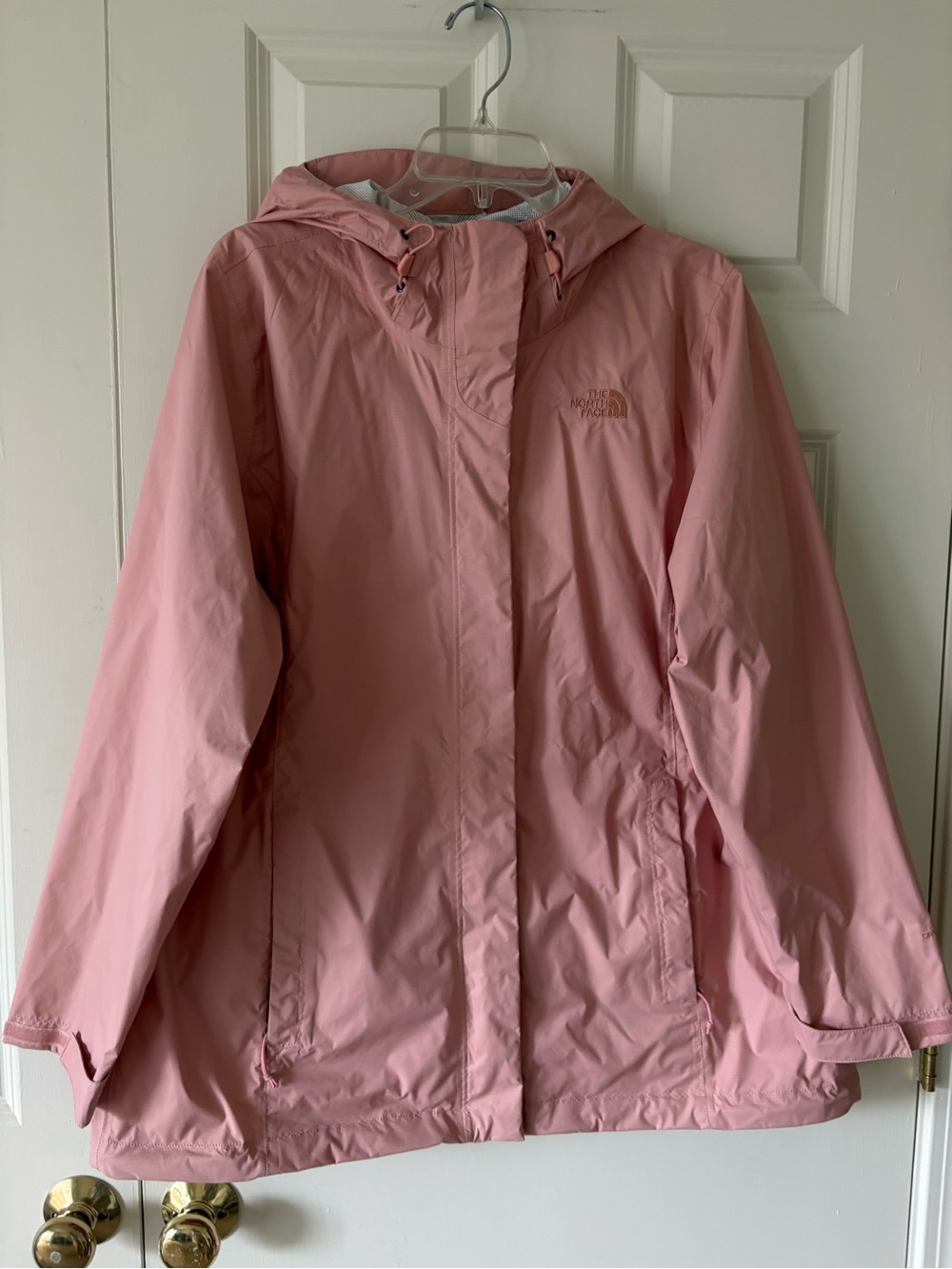 North Face Women's 1X Waterproof Pink Hooded Rain Jacket